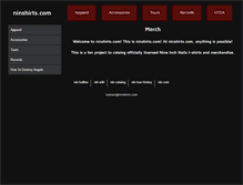 Tablet Screenshot of ninshirts.com